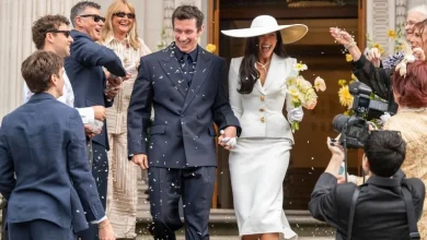 Dua Lipa marries Callum Turner in a Schiaparelli skirt suit