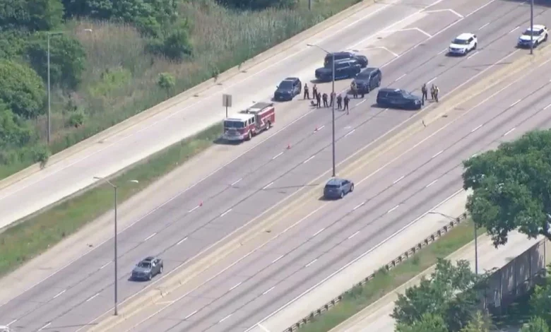 Eisenhower Expressway reopens after person found dead in SUV surrounded by shell casings