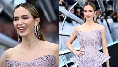 Emily Blunt Embraces Lilac Tones for 'Disclosure Day' London Premiere