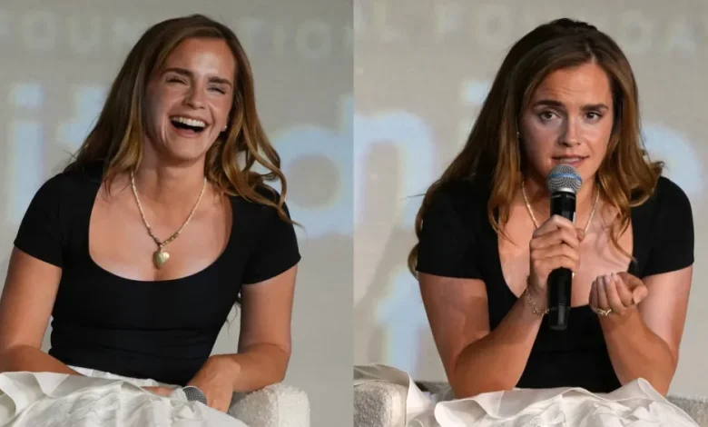 Emma Watson Does Black and White Dressing in London