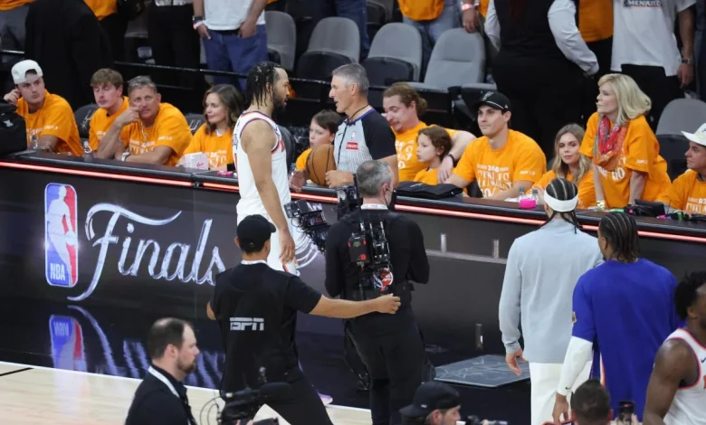 Fan in Jalen Brunson incident banned from courtside for rest of NBA Finals