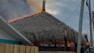 Fire crews battle large blaze at Cocoa Beach restaurant