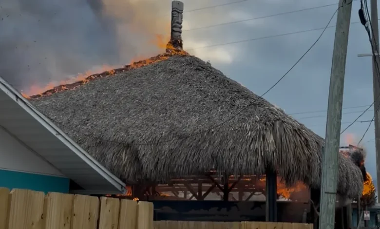 Fire crews battle large blaze at Cocoa Beach restaurant