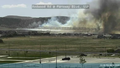 Fire starts near Saratoga Springs Utah Temple