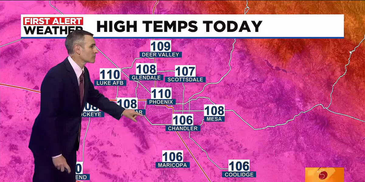 First 110 of year with more June heat on the way