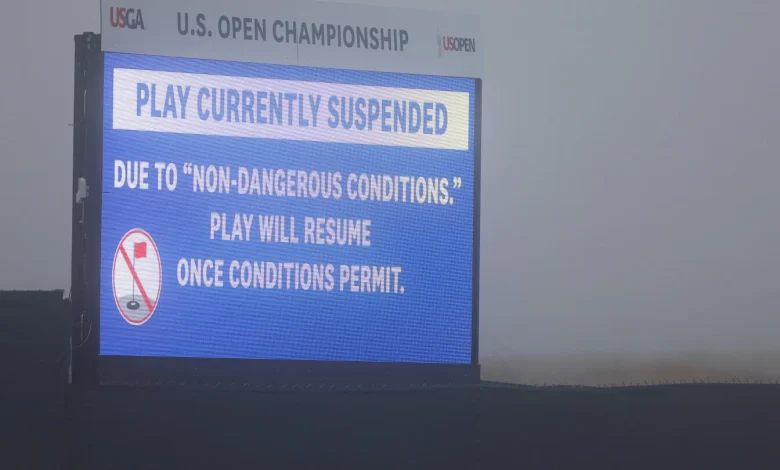 First-round play suspended at 126th U.S. Open because of heavy fog