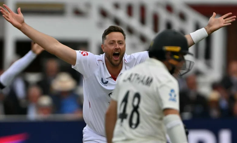 Four-wicket Robinson rocks New Zealand after England collapse in 1st Test