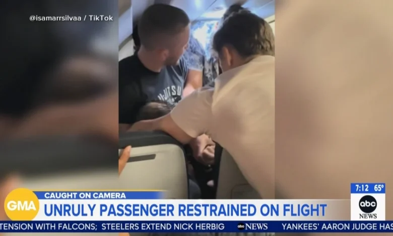 Frontier passenger chokes off-duty flight attendant after trying to open exit door and cockpit on Chicago flight, police say