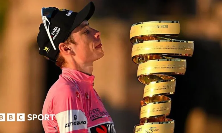 Giro d'Italia: Jonas Vingegaard wins to add to Tour de France and Vuelta a Espana triumps