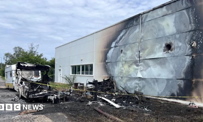 Glastonbury Tesco evacuated after 'deliberate' caravans fire