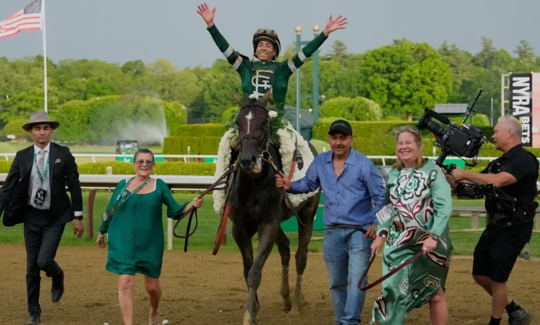 Golden Tempo wins the 2026 Belmont Stakes, month after its historic Kentucky Derby win