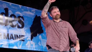 Graham Platner says his past has been ‘weaponized’ at rally in Maine
