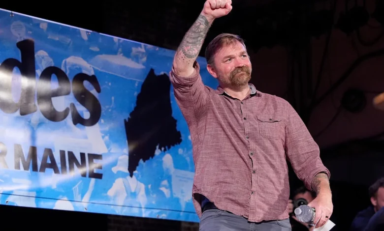 Graham Platner says his past has been ‘weaponized’ at rally in Maine