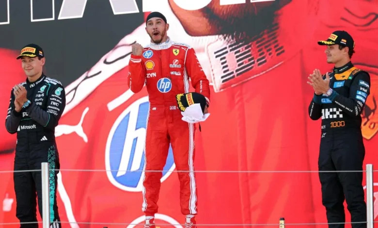 Hamilton: "Grazie Ferrari, non abbiamo mai mollato. Vittoria unica, macchina fantastica"