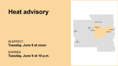 Heat advisory for the Kansas City area for Tuesday