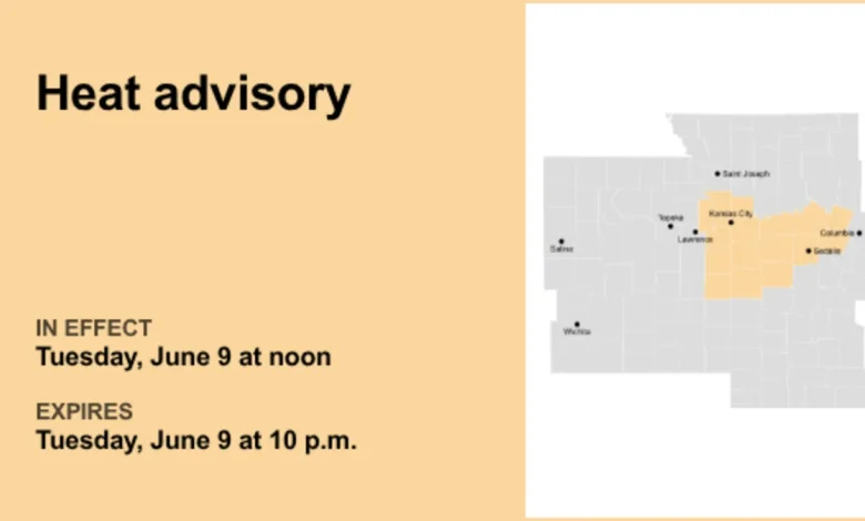 Heat advisory for the Kansas City area for Tuesday