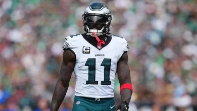 Howie Roseman on taking a 2028 first-round pick for A.J. Brown: "A pick is a pick"