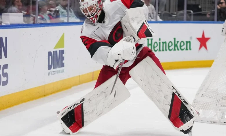 Hurricanes' Bussi in starter’s crease, Andersen doesn’t skate with team at practice ahead of Game 5