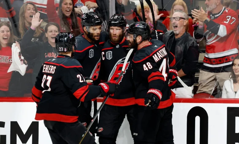 Hurricanes' Jordan Staal ties record for longest goal streak in Stanley Cup Final