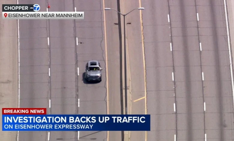 I-290 traffic: Eisenhower Expressway police bomb squad investigation shuts down lanes between 25th Avenue, Wolf Road | LIVE