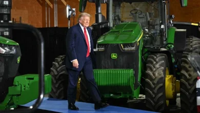 In a visit to farm country, Trump extols ‘beautiful fountains’ back in Washington
