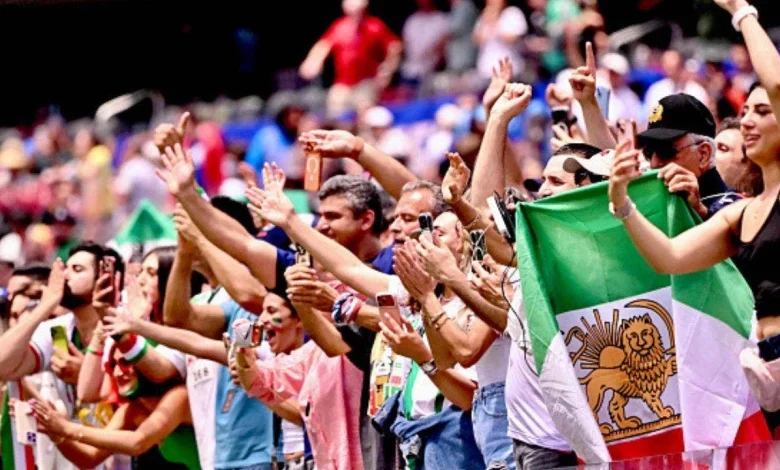 Iranian fans flood SoFi Stadium with banned Lion-and-Sun flags despite FIFA's crackdown at World Cup