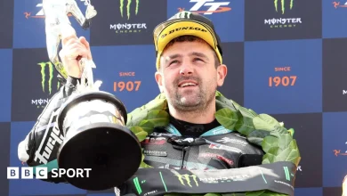 Isle of Man TT: Michael Dunlop claims record-extending Supersport win