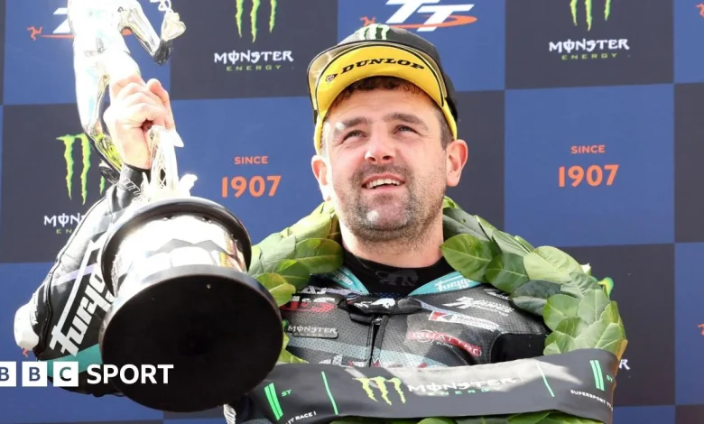 Isle of Man TT: Michael Dunlop claims record-extending Supersport win