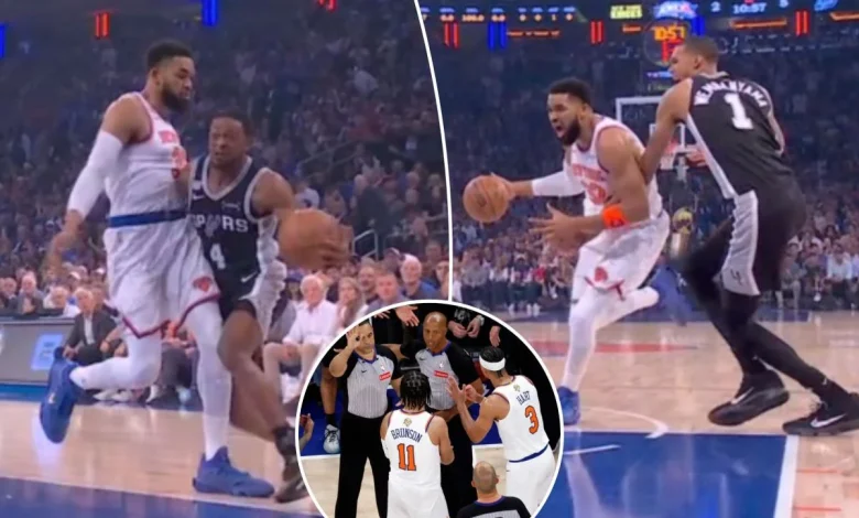 It took one minute for a ref controversy in Game 4 of NBA Finals — and it crushed the Knicks