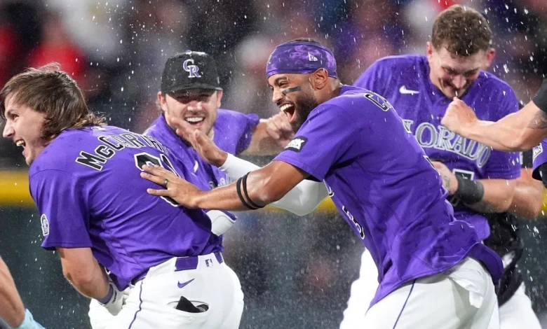 Jake McCarthy hits walk-off three-run triple as Rockies rally for win over Red Sox