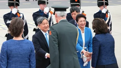 Japan's emperor, empress arrive in Netherlands for official visit