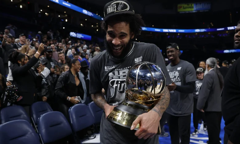 Julian Champagnie's hard work pays off with NBA Finals
