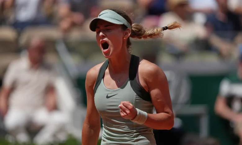 Kalinskaya wins a super tiebreak to reach her first French Open quarterfinal