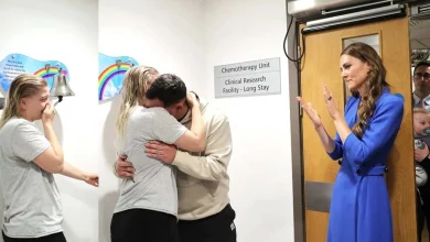 Kate Middleton moves to tears as cancer patient rings bell in emotional moment