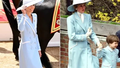 Kate Middleton’s Blue Outfit Draws Comparisons to Princess Diana’s Matching Outfit with Young Prince William