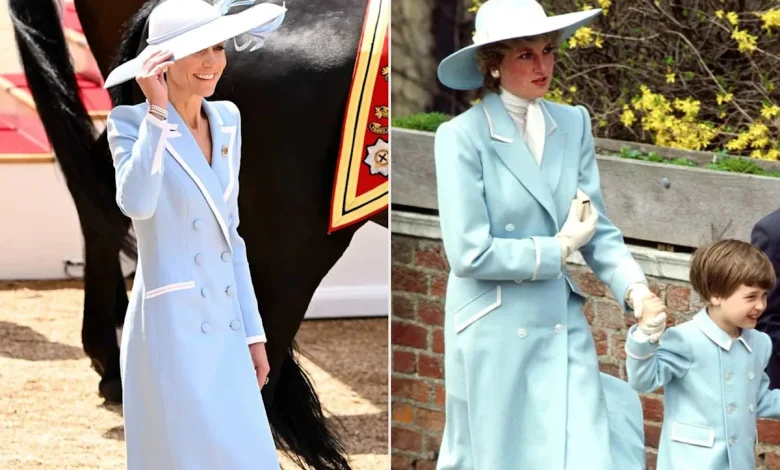 Kate Middleton’s Blue Outfit Draws Comparisons to Princess Diana’s Matching Outfit with Young Prince William