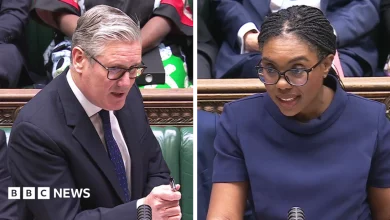 Keir Starmer and Kemi Badenoch clash over defence spending at PMQs