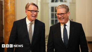 Key messages between Mandelson and ministers