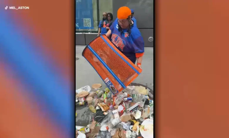 Knicks parade attendee fired after stealing a limited-edition trash can