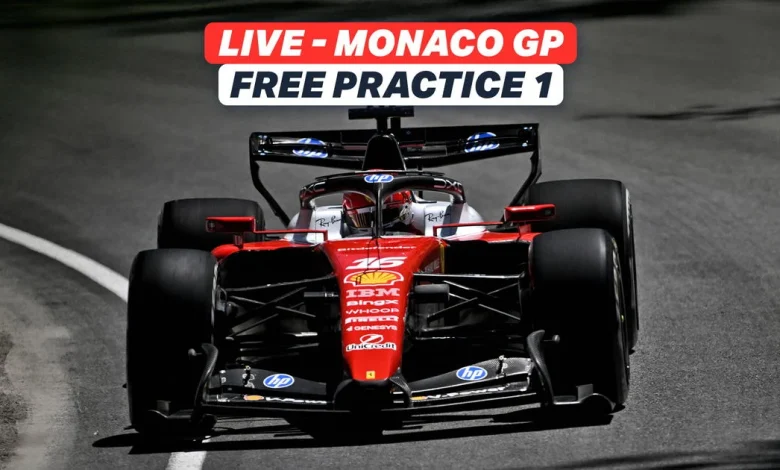 LIVE: Charles Leclerc sends statement in disrupted Monaco FP1