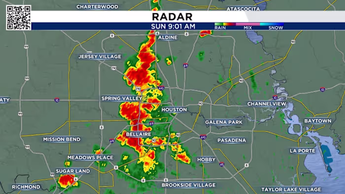 LIVE RADAR: Afternoon thunderstorms producing lightning, heavy rain across parts of Houston area