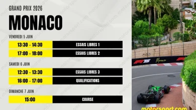 Le programme du GP de Monaco F1 2026 : dates, horaires et infos
