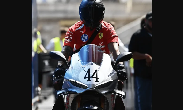 Lewis Hamilton arrives in Monaco F1 paddock on ultra-rare Ducati