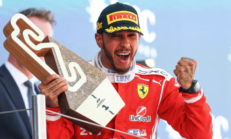 Lewis Hamilton wins his first Formula 1 Grand Prix for Ferrari