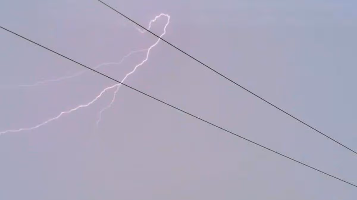 Lightning strikes and 'tornado' warning as Met Office issues yellow alert