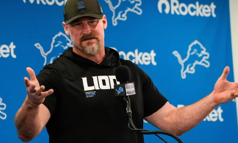 Lions coach Dan Campbell mocks Myles Garrett trade reactions