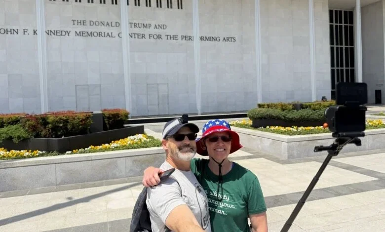 Locals and tourists weigh removal of Trump’s name from Kennedy Center