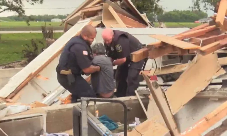 Man rescued from collapsed home after Streator, Illinois tornado with help of storm chaser-video journalist