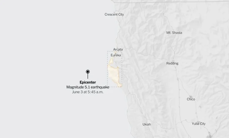 Map: 5.1-Magnitude Earthquake Strikes off the Coast of California