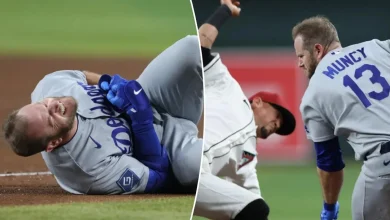 Max Muncy knocked out of Dodgers game in 'violent' collision